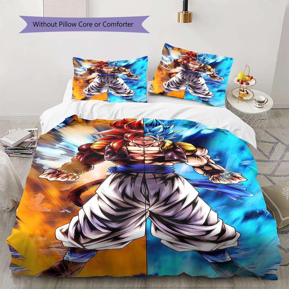 

Постельное белье с рисунком DRAGON BALL, Комплект с одеялом, Пододеяльник, Наволочка, Домашний подарок на день рождения (1 пододеяльник + 2 наволочки, без наполнителя) 135x200cm