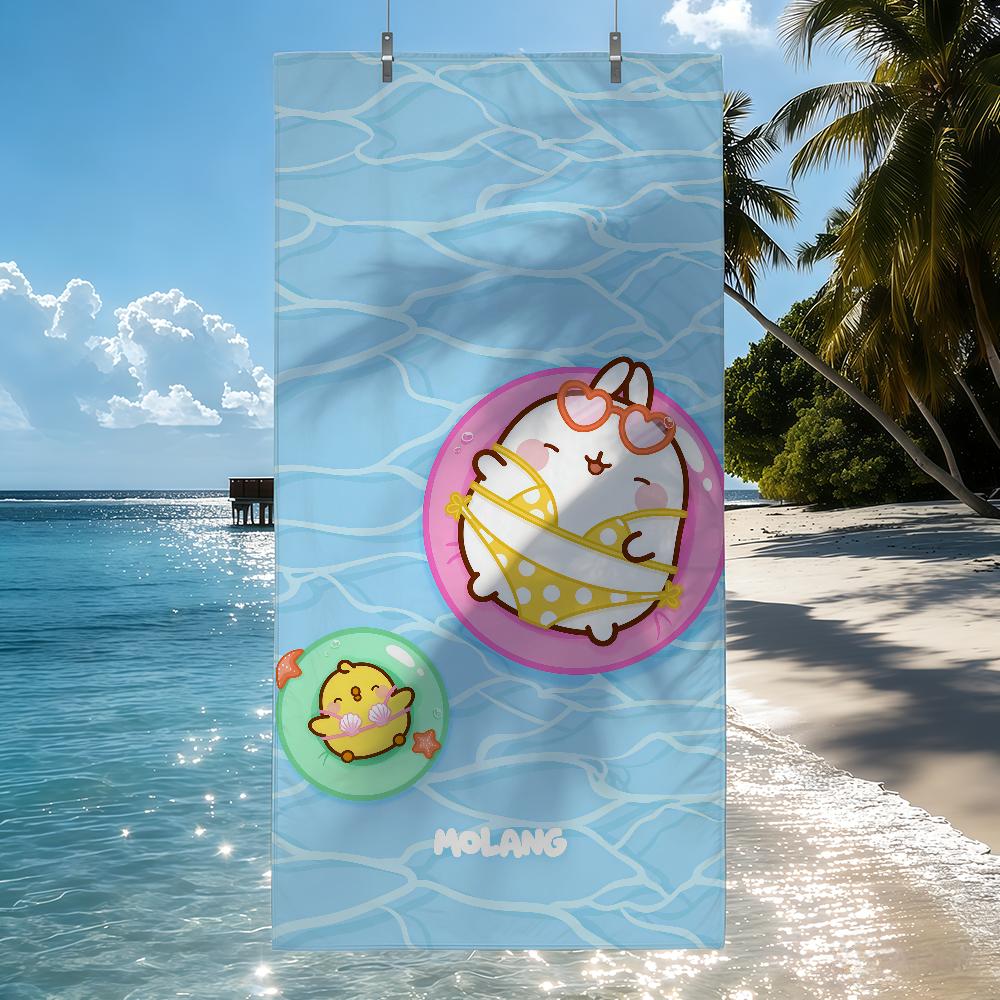 M-Molang CUTE Cartoon Towel Quick Drying Beach Towels Are Suitable For Swimming Pools Camping Yoga And The Gym