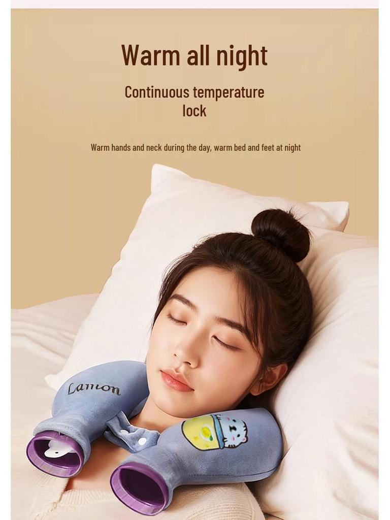 U-Shaped Neck & Shoulder Hot Water Bottle: Cervical Spine Heat Therapy & Shoulder Protector