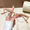Retro Cat Eye Presbyopia Glasses Fashion Metal Half Frame Anti-blue Light HD Reading Glasses Women's Eyepieces Men's Goggles