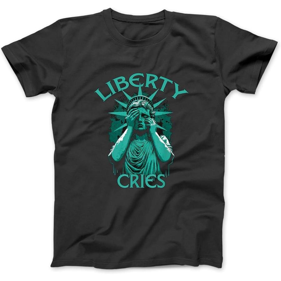 

Lady Liberty Cries Sad Crying Statue of Liberty T-Shirt, Sweatshirt Hoodie for Men, Women, Kids XXXXXL різнокольоровий
