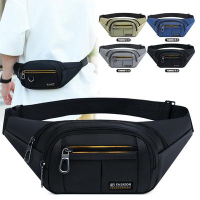 Geantă de sport impermeabilă pentru bărbați, tip husă în stil coreean, talie Fanny Pack, crossbody, pachet de banane pentru piept, tip banană pentru bărbați