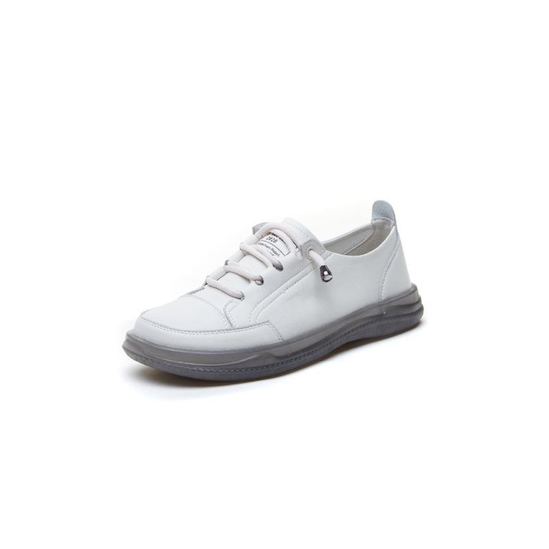 Women's Genuine Leather Flat Sneakers Plus Size 35-41 Autumn Vulcanized Shoes Women Casual Shoes Comfortable Flats