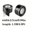 Self-Adhesive Silicone Pipe Repair Tape Waterproof Leak-Proof Black Sealing Tape with Thickened Adhesive & Easy-Use Dispenser for Quick Pipe Fixing