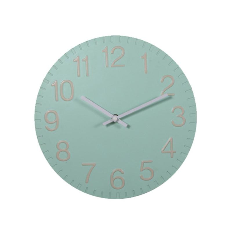 Elegant 12Inch Color Modern Simple Wall Clock for Indoor and Outdoor Space Decoration Waterproof Resin Clock