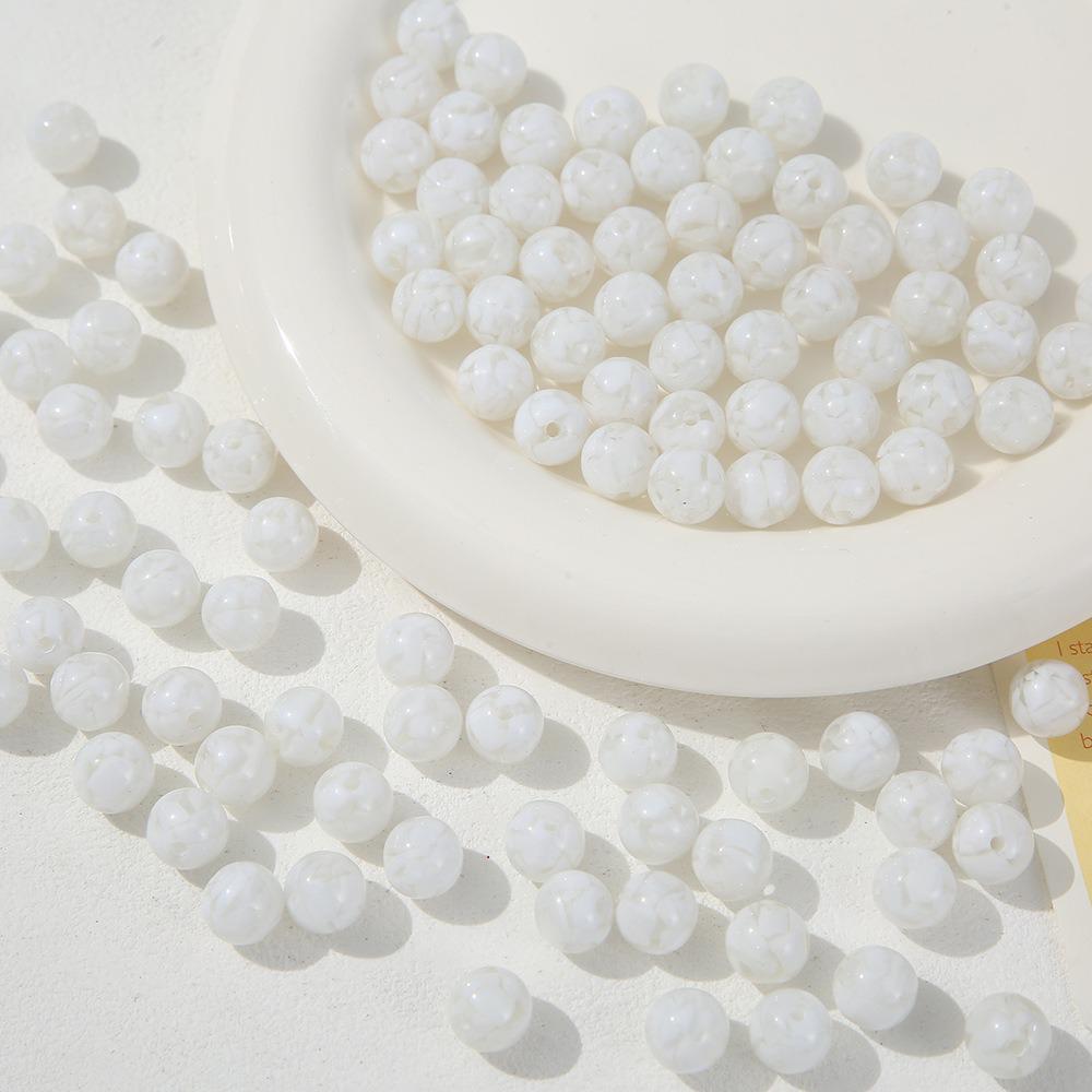 Dopamine Color Resin Round Beads for DIY Jewelry: Childlike Creamy Bracelet, Necklace, or Phone Chain Accessories.