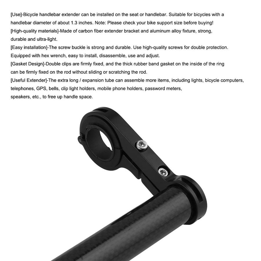 Aluminum Alloy Handlebar Extender for Holding Motorcycle E-Bike Lamp Speedometer GPS Phone Mount Holder  W / Wrench