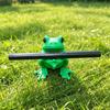 3D-printet sød frø penneholder, lys grøn penneholder med pennegribende struktur, skridsikker skrivebordsorganisator til penne & makeupbørster, kreativ