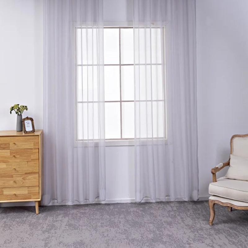 1pcs Beautiful Home Decoration Curtain Translucent Solid Color Gauze Curtains Gorgeous Hotel Living Room Decor Window Blind
