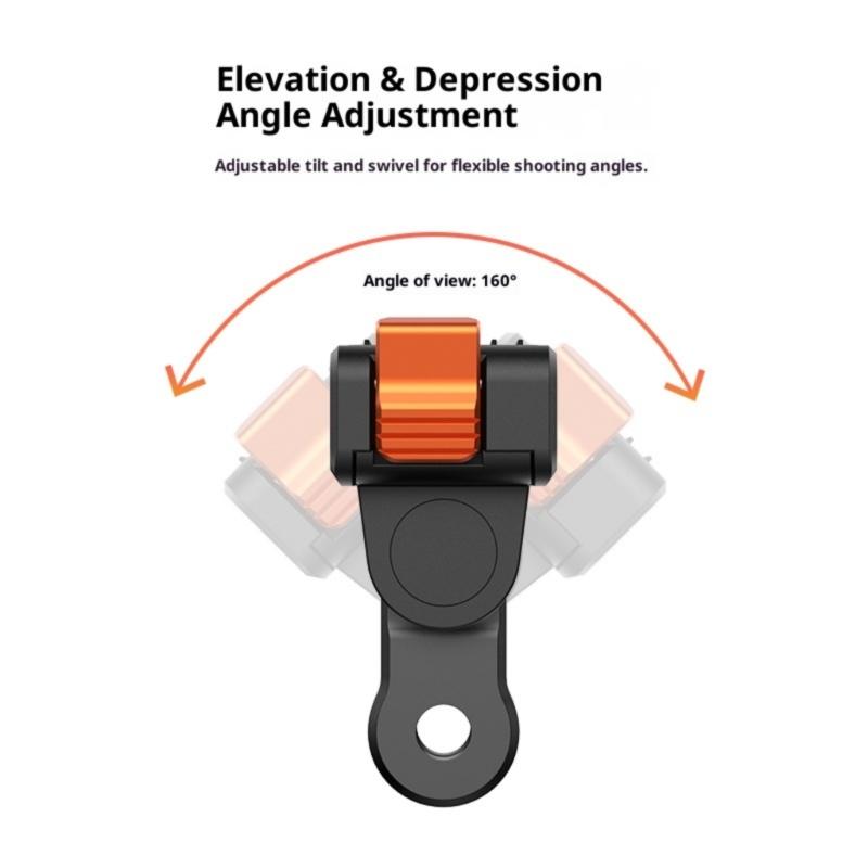 160°Tilt Adjustable Magnetic Quick Release Adapter Mount For Action 5Pro/4/3 Cameras Featuring Double Claw Interfaces