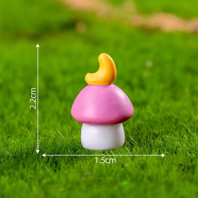 

Мультфильм Моделирование Грибной Дом Фигурка Миниатюры Микро Ландшафт Украшения Поделки Diy Home Resin Настольные Украшения Подарки
