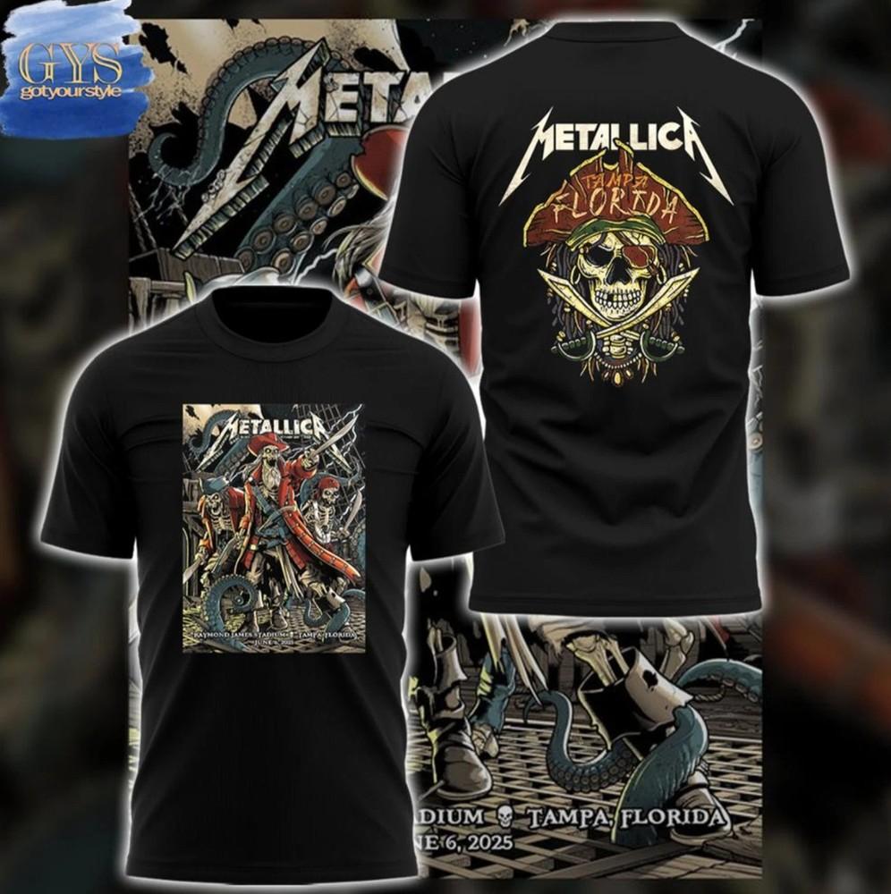 Metallica M72 World Tour 2025 T-Shirt Tampa Florida Unisex S-4XL Unisex T-Shirt S