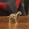 Labrador Retriever Mini Figurines Brass Puppy Statue Desktop Ornaments Vintage Home Decor Crafts