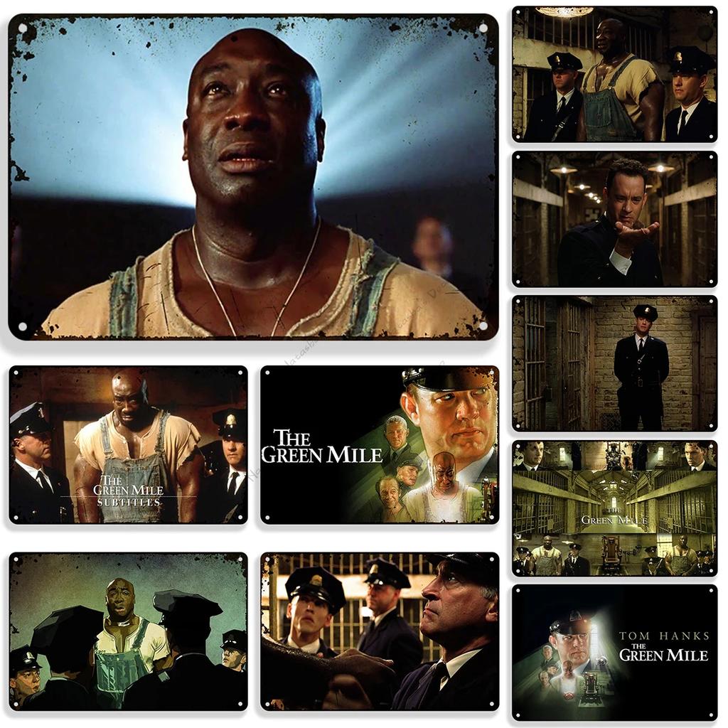 Movie Vintage Poster The Green Mile Metal Sign Retro Metal Poster Wall Decorative Sign Home Club Garage Club Bar Metal Plaque