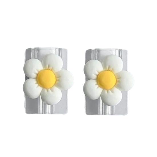 2Pcs Flower Charger Cable Protector, Non-Slip Mobile Phone Charging Cord Saver, Universal Data Wire End Protection Wrap Cover