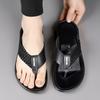 Fashion Summer Mens Leather Flip-flops Classic Leisure Walk Slippers Outdoor Beach Rubber Half Drag Travel Male Water Trekking Sandals