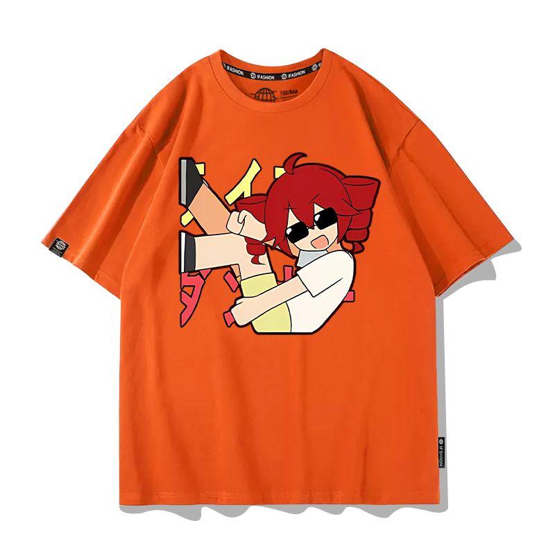 2026 New Anime Kasane Teto Cosplay Printed Short Sleeves TShirt Casual Tee Fashion Shirts Versatile in Summer Birthday Gifts