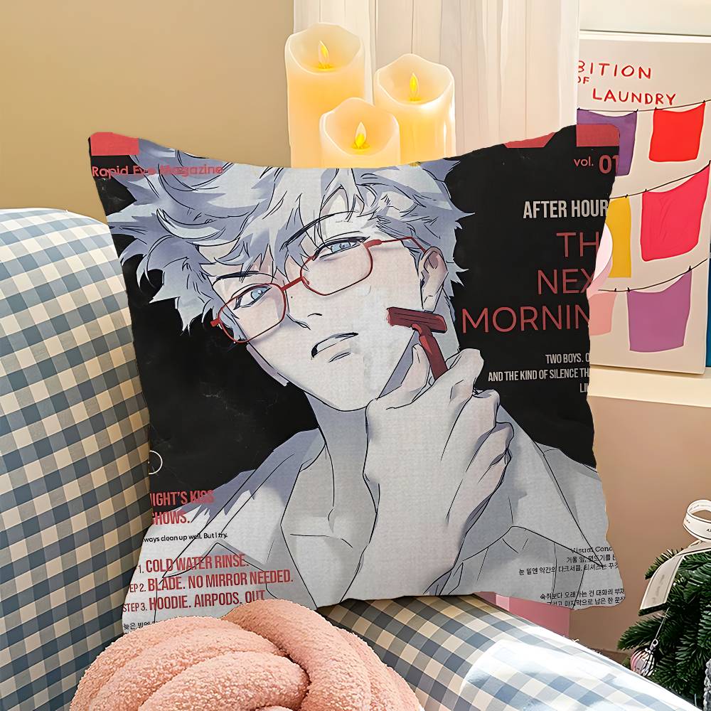 Nerd Project Bl Anime Cushion Cover Inches Farmhouse Decor Home Throw Pillow Covers For Couch Decorations