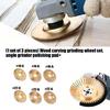 3Pcs Angled Grinder Accessories Wood Grinding Polishing Wheel Rotary Disc Angled Grinder Wood Carving and Rotary Burr Rasp Set Abrasive Disc