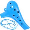 Alasum Ocarina, 12 Holes, Alto C (AC Key), Made of ABS Resin, Unbreakable, Wind Instrument, Beginner, Child, Practice, Lightweight, Matte Finish (Blue