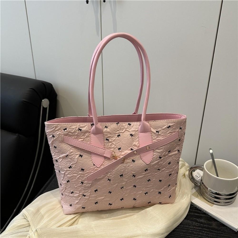 Y2k Bow Shoulder Bag Stylish Commuting Bag Fashion Women Tote Bag Girls