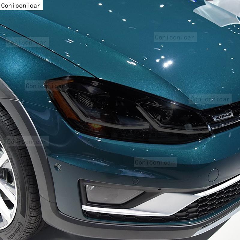 Car Headlight Tint Black Protective Film Taillight Transparent TPU Sticker For Volkswagen VW Golf 7 MK7 2014- Accessories