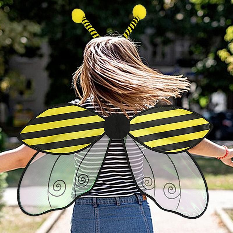Costume Wings Vivid Polyester Fiber Wings Ladybug Cosplay Wing Costume Accessories for Halloween Stage Performance
