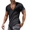 Summer New V-neck Men's T-shirt European and American Cross-border Amazon Hot-selling Casual Fashion Men's Clothing Wholesale