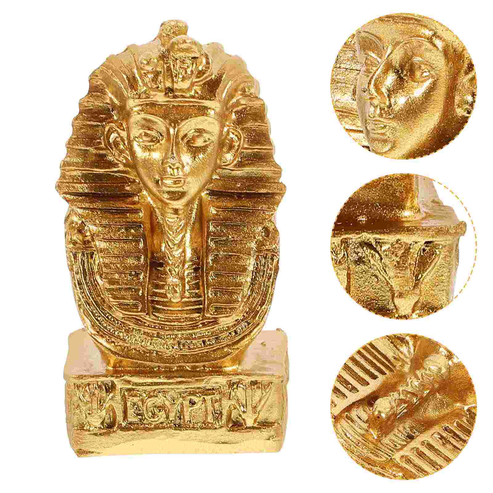 

1Pc Resin Mummy Statue Egyptian Pharaoh Figurine Ancient Theme Home Decor Desktop nament Office Adornment Vintage Style Art 1.00X1.00X1.00CM
