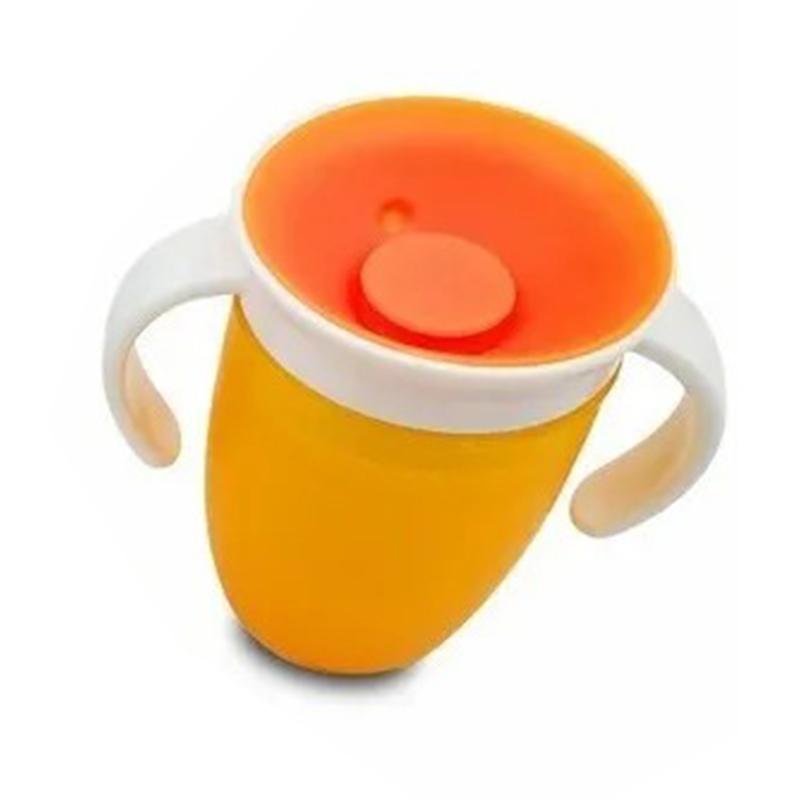 Trainer Cup 240ml Capacity 360 Degrees Sealing Double Handles Baby Silicone Drinking Cup for Home