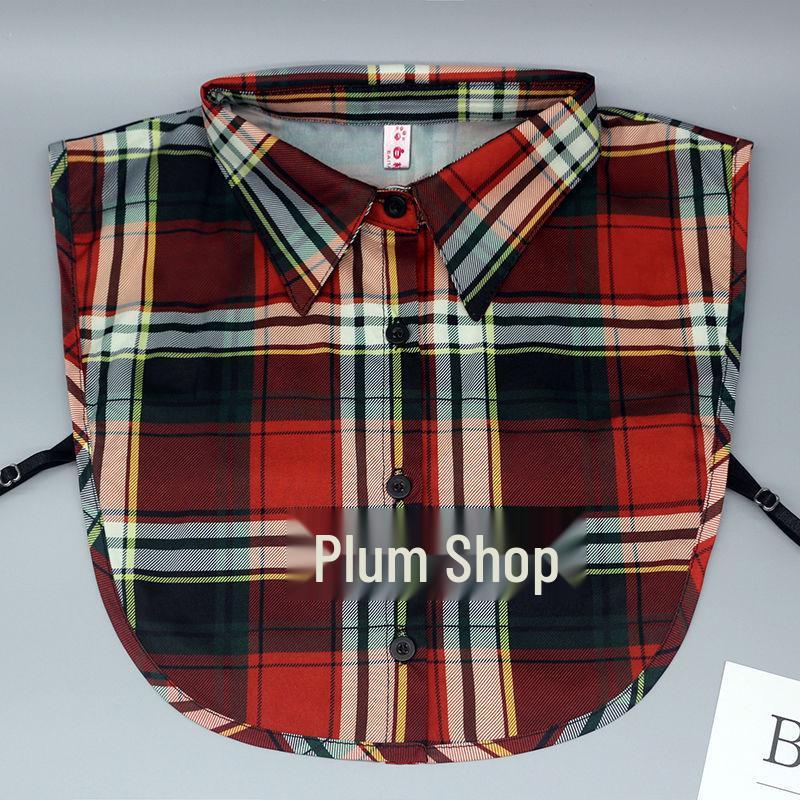 

Унисекс Детский клетчатый хлопковый свитер-рубашка с ложным воротником на осень и зиму