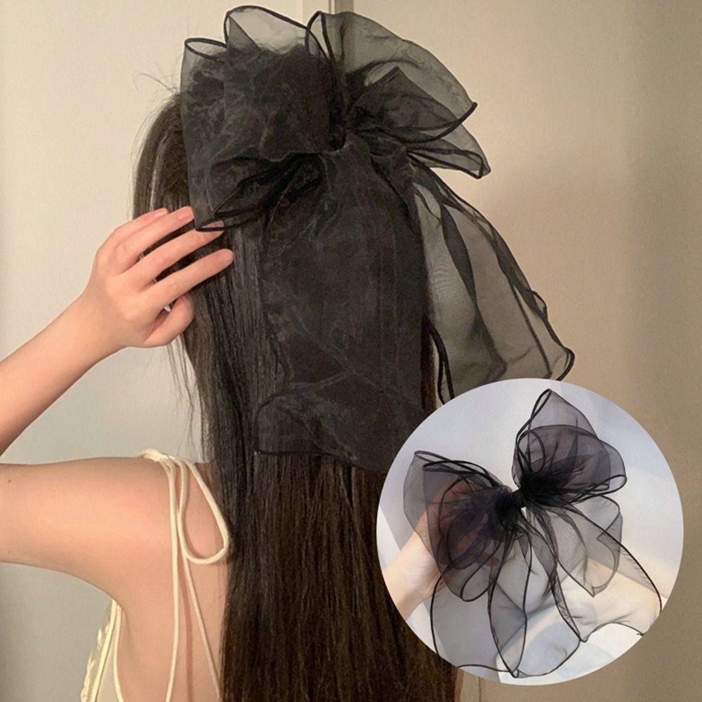 Headwear Korean Style Headwear Ribbon Bowknot Female Hair Accessories Balletcore Bow Hair Clip