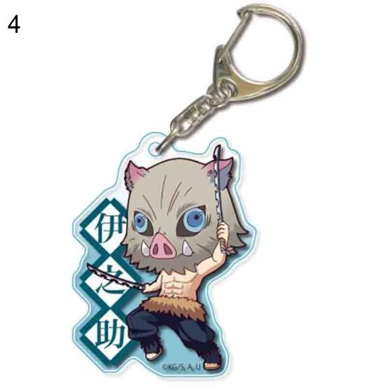 Anime Demon Slayer Model Figure Acrylic Keychain Hanging Toy Bag Pendant Gift