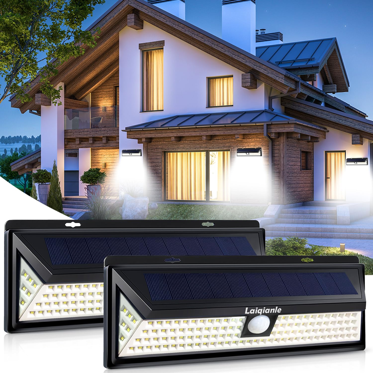 

Laiqianle Solar Outdoor Sensor 118 Motion Sensor Automatic Three Lighting No Electricity IP65 Light and Dark Security and Disaster Easy for Light,