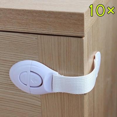 10 Pcs Children Drawer Safety Lock Baby Blanket Lock Cabinet Refrigerator Bendy Plastic Locks