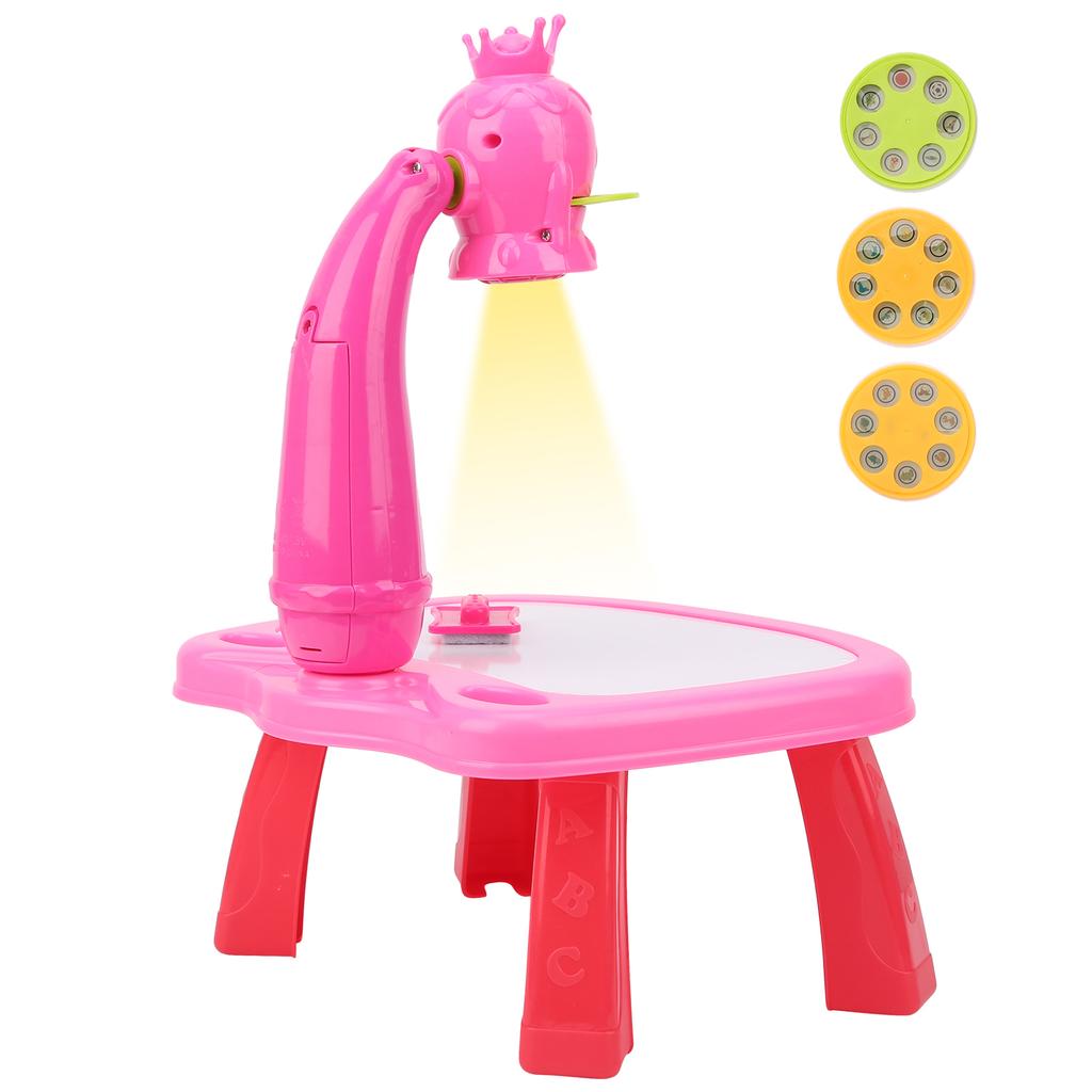 Drawing Projector Toy Electric Painting Drawing Table Projector Toddler Educational ToyPink