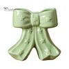 Dried Flower Holder Ceramic Bow Vase with Star, Decorative Flowers Vase, Creative French Style Arrangement for Living Room Table Centerpiece