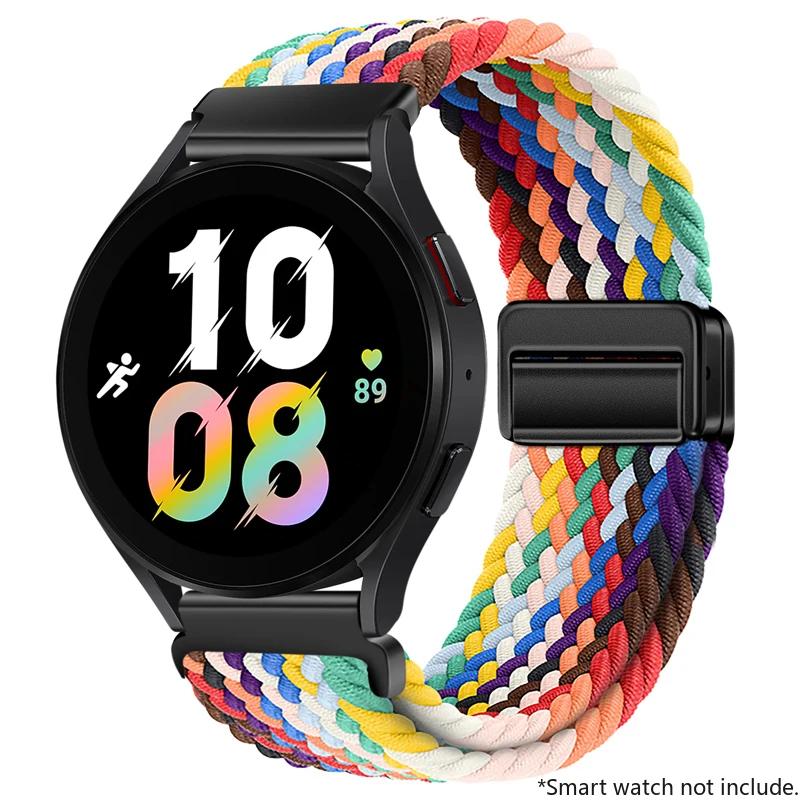 22mm 20mm Nylon Buckle Strap for Huawei Watch GT5 4 3 2 46mm/4Pro 3Pro Bracelet for Samsung Watch7/6/5/4/Classic Adjustable Belt