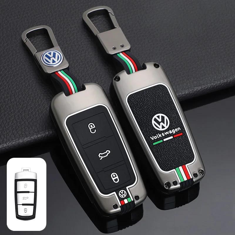 VW GTI GOLF 2026 Hot For VW VOLKSWAGEN Zinc Alloy Leather Car Remote Key Cover Case Shell For Volkswagen VW Passat B6 B7 Magotan