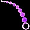 Long Love Nine Stars Silicone Beaded Anal Plug Female Tail Toy