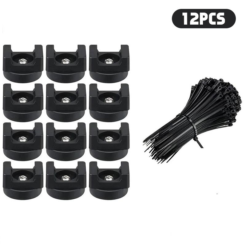 

28 шт. Самоклеючі кріплення для кабельних стяжок Багатоцільовий тримач для кабелю Самоклеючі основи для організації дротів Кабельний затискач Нейлонова кабельна стяжка 12pcs
