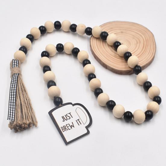 

Деревянные бусины Струны Прочный Отличное мастерство Черный Белый Удобный Boho Craft Кулон с кисточками Спальня Принадлежности