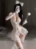Sexy Cosplay Lingerie Student Uniform Anime School Girl Erotic Crotchless Lolita Underwear Dress Women Role Play Costumes Outfit