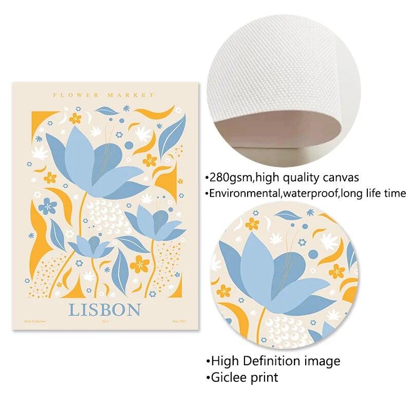 Blue Flower Market Henri Matisse Posters Prints Abstract Wall Art Gallery Canvas Painting Nordic Picture For Living Room Decor