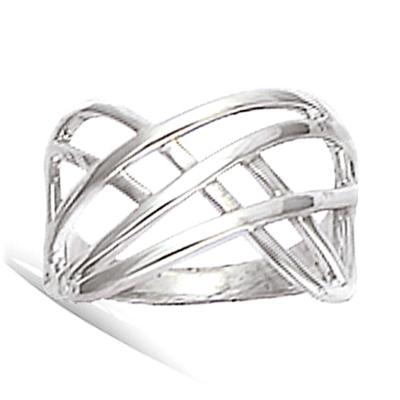 Silver Ring 'Choreography' Silver (rhodium) - 15 Mm