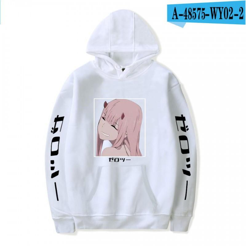Unisex Oversized Hoodie Sweatshirt Inspired By Darling In Franxx Zero Two Anime Casual Winter Wear