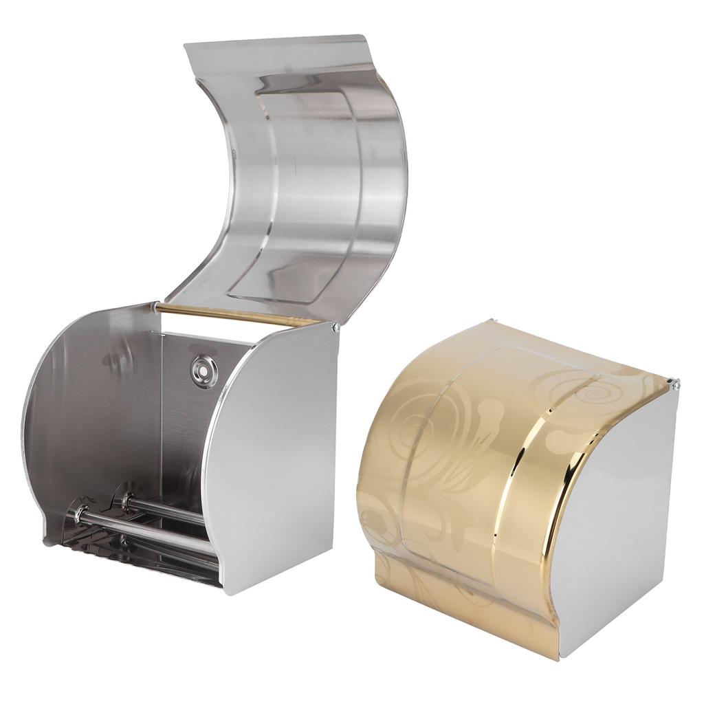 Toilet Paper Holder Golden Stainless Steel Waterproof Bathroom Roll Paper Rack for Bathroom