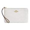 Corner Zip 20 Signature Print Coated Canvas Clutch Small Women Clutch White CZ277-IMXU5
