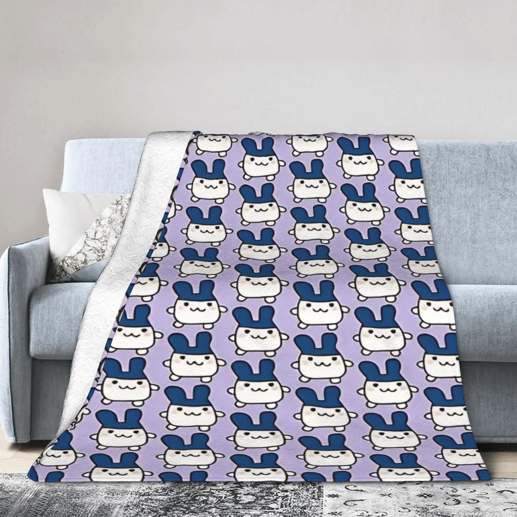 Mimitchi Tamagotchi Flannel Blanket Winter Soft Warm Throw Blanket for Girls Boys Couch Chair Funny Bedspread Sofa Bed Cover