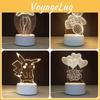 USB-Schreibtischlampe mit 3D-Effekt, Acrylplatte und LED-Beleuchtung für festliche Dekoration